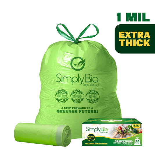 Heavy Duty Drawstring Liners (30-Count) Medium