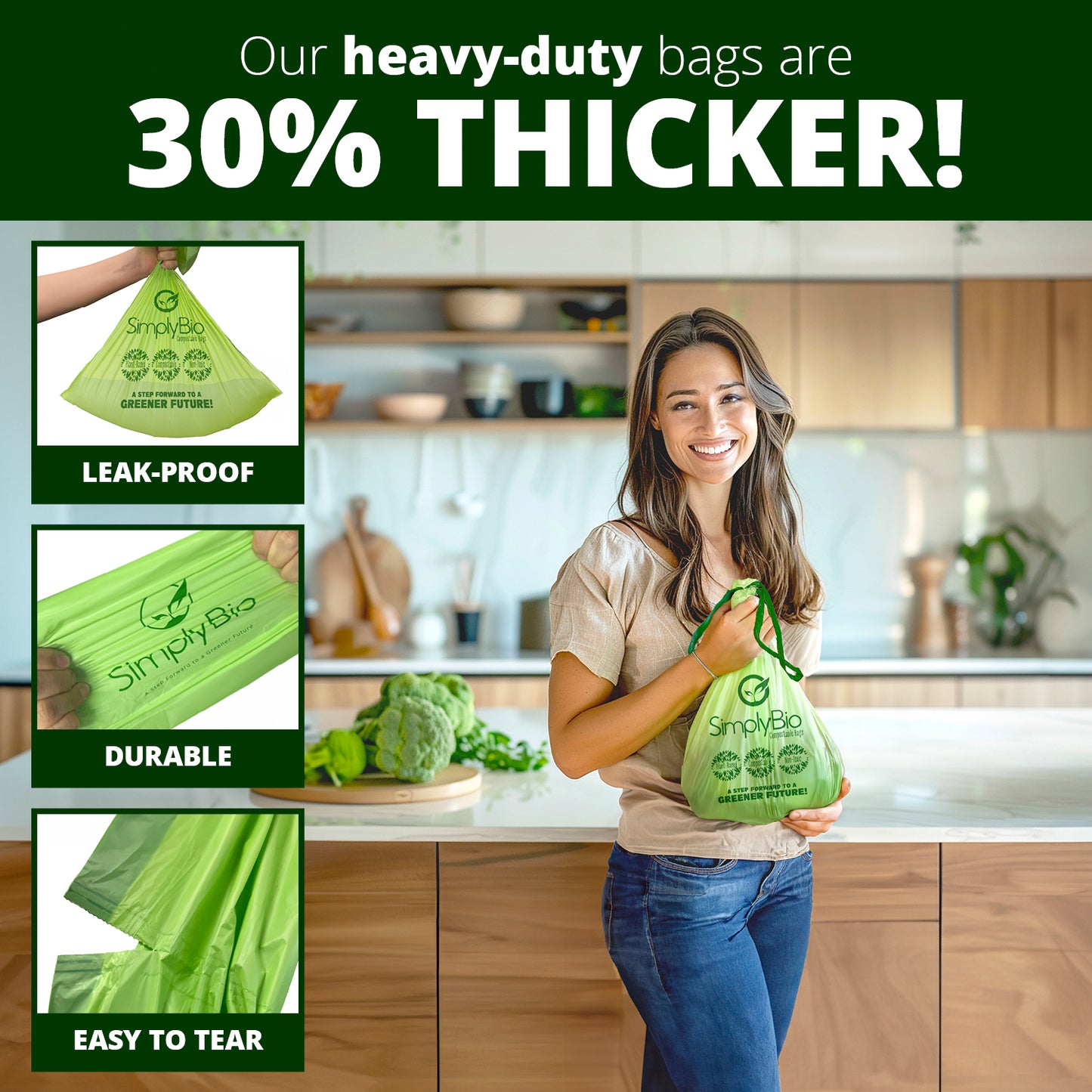 Heavy Duty Drawstring Liners (50-Count) Small