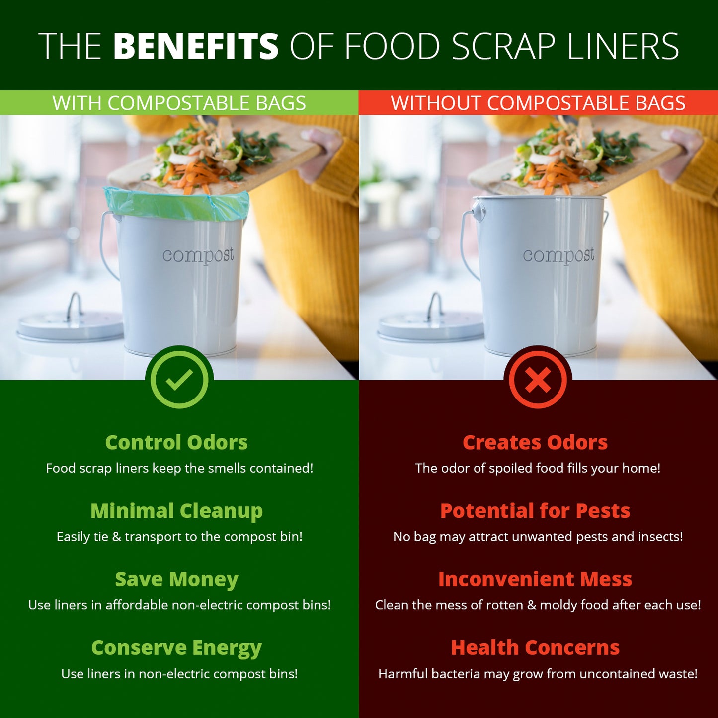 3–4 Gal Heavy Duty Drawstring Liners, 1 Mil, 50 Count