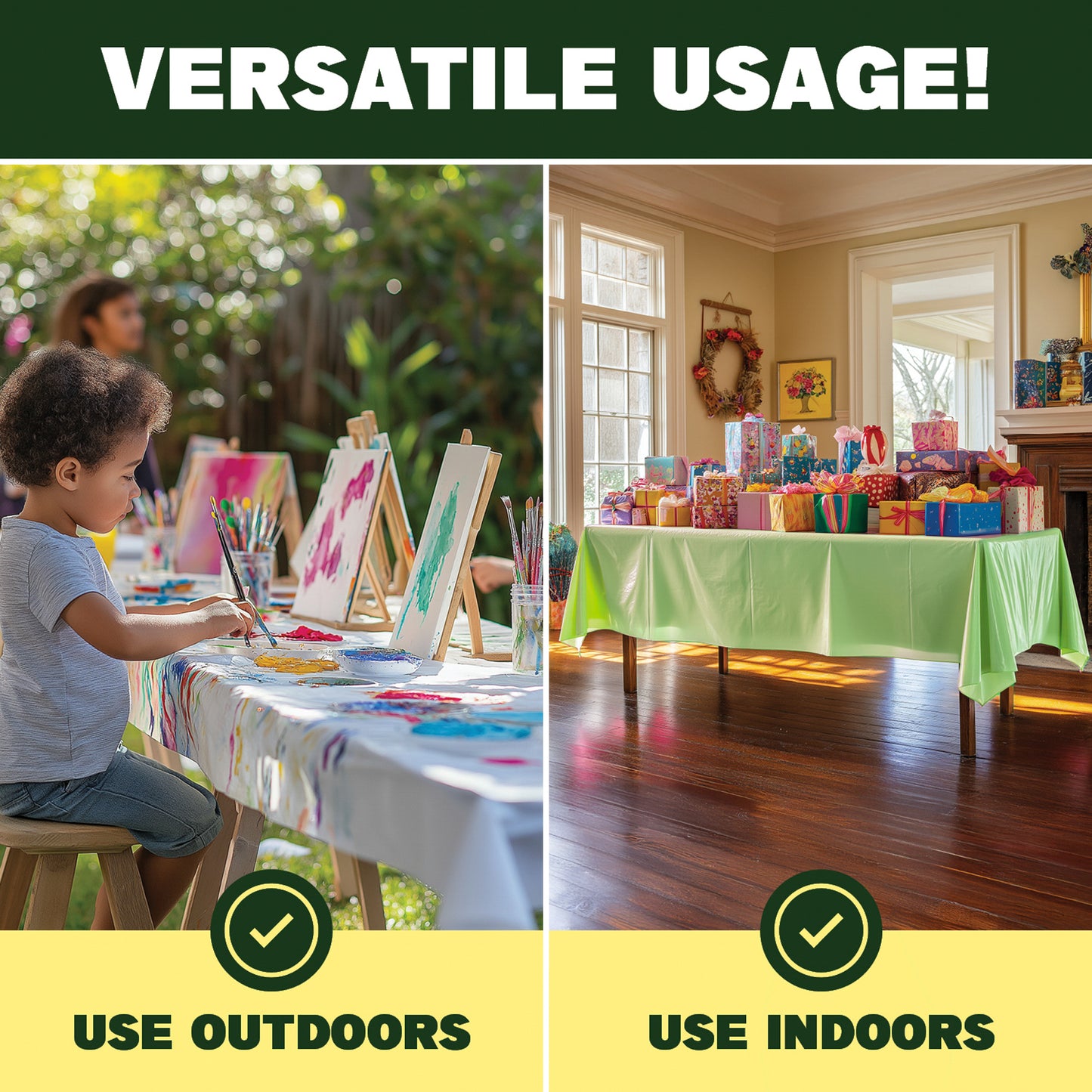 10 PC Compostable Table Covers (54''x108'')