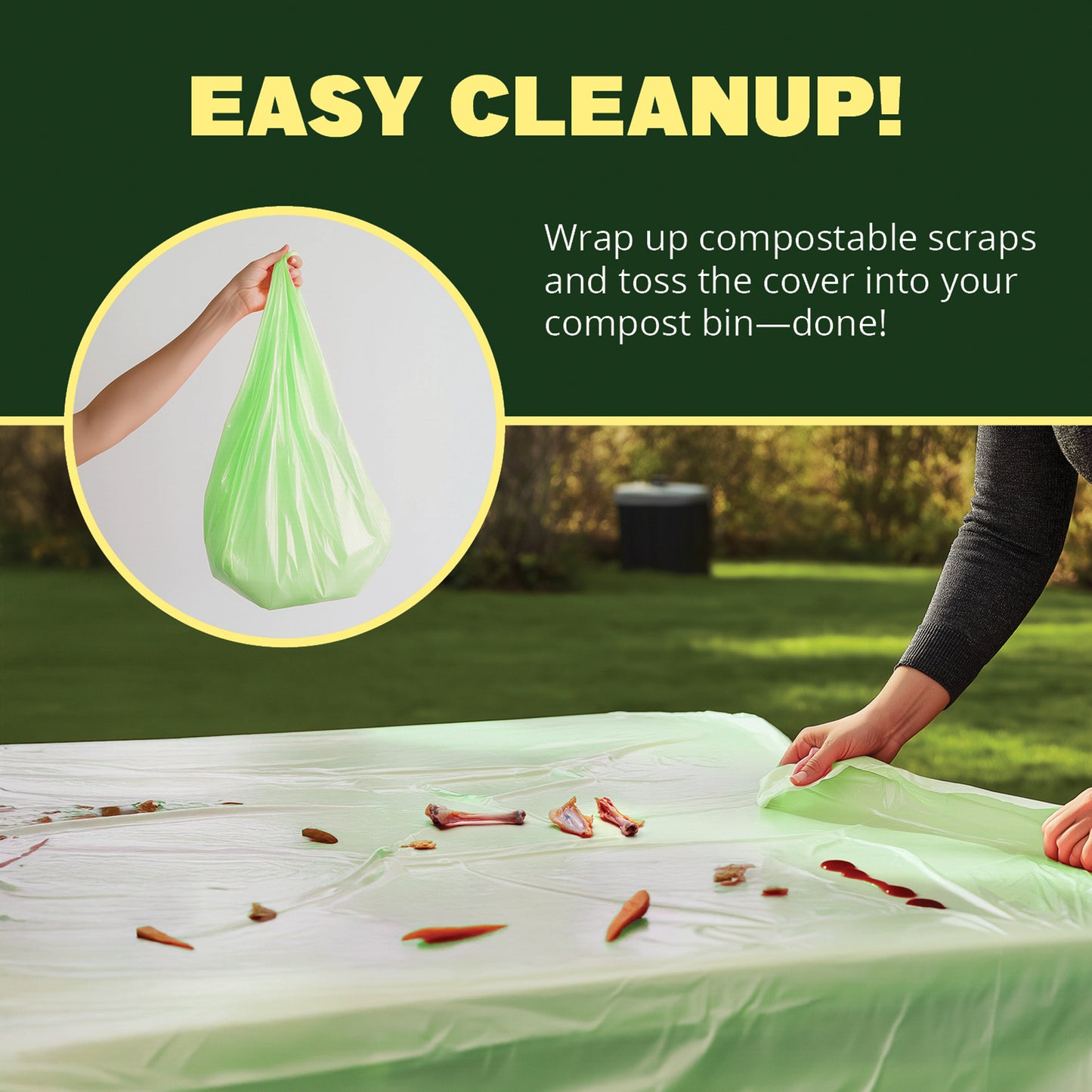 10 PC Compostable Table Covers (54''x108'')