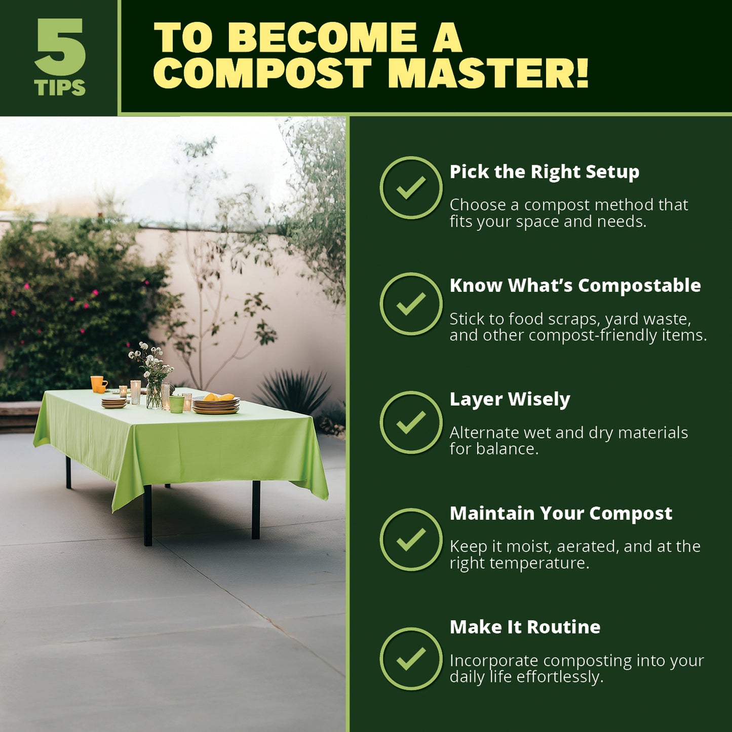 10 PC Compostable Table Covers (54''x108'')