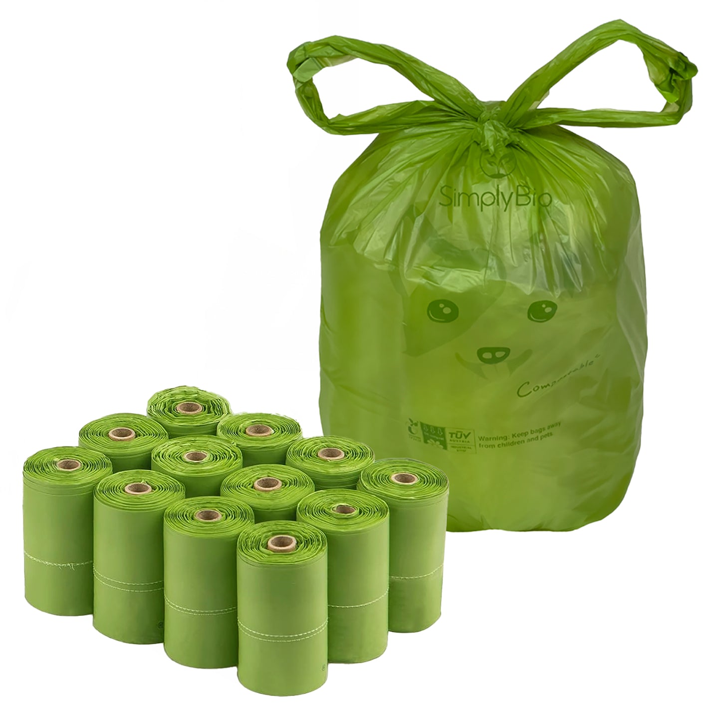 Handle-Tie Dog Poop Bags (180-Count)