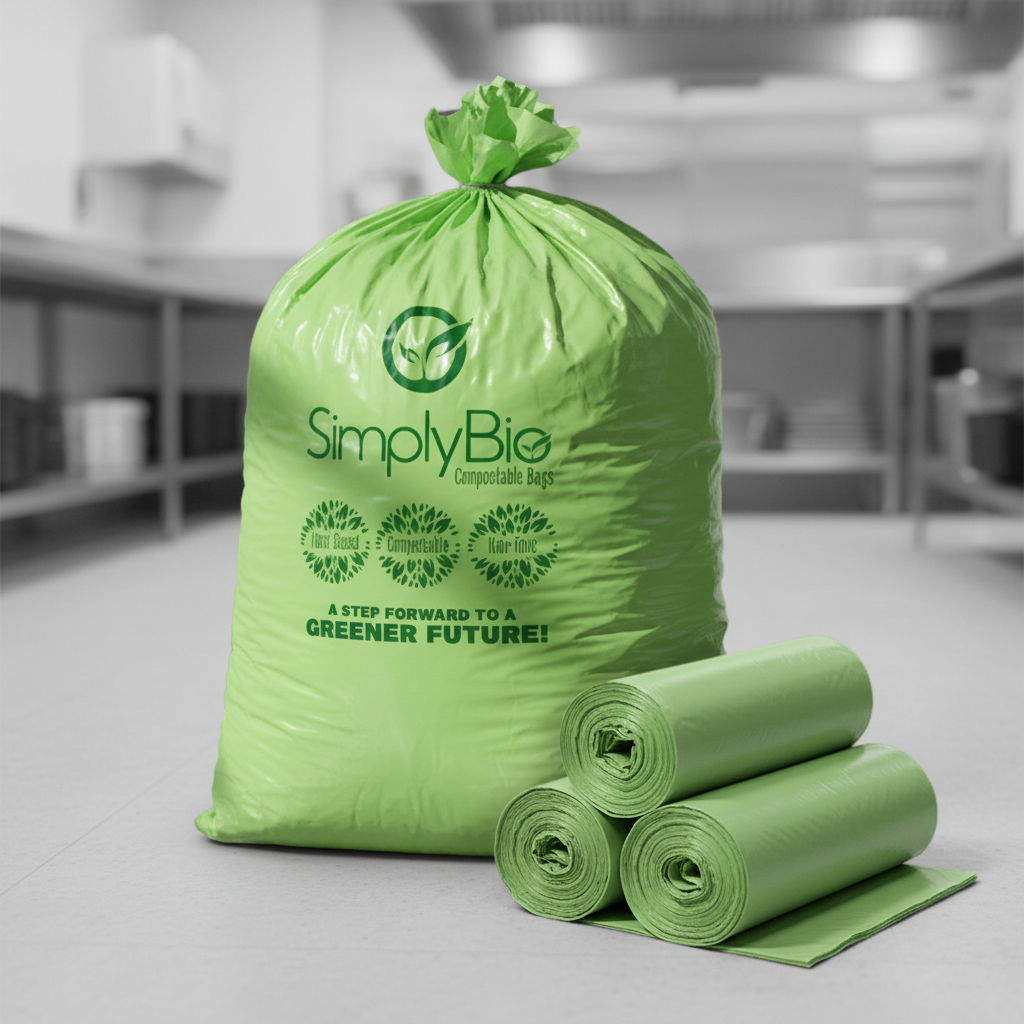 60–64 Gal Heavy Duty Flat-Top Liners, 1.57 Mil, 60 Count