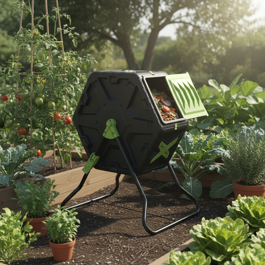 22 Gallon Outdoor Compost Tumbler Bin – BPA-Free