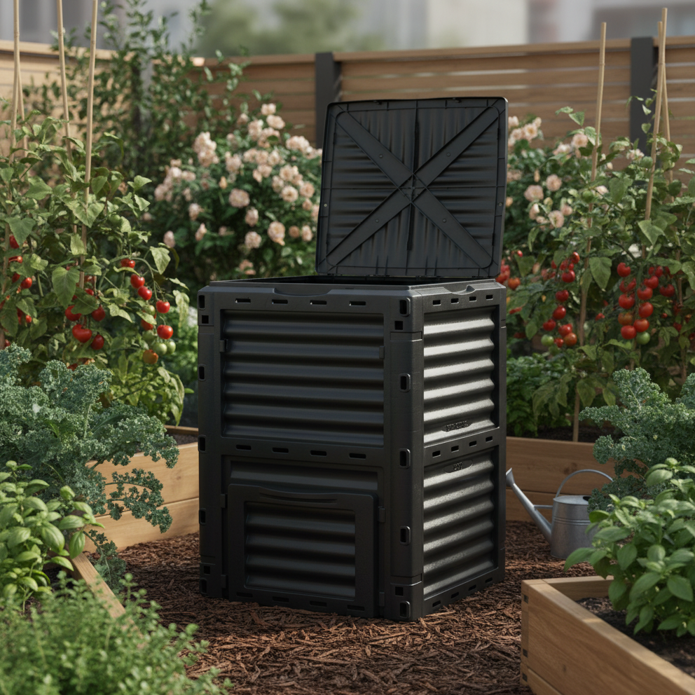 80-Gallon Large Lightweight BPA-Free Outdoor Compost Bin